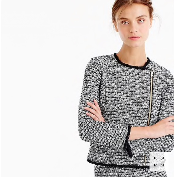 J. Crew Jackets & Blazers - NEW • J. Crew • Tweed Black Jacket Fringe 8